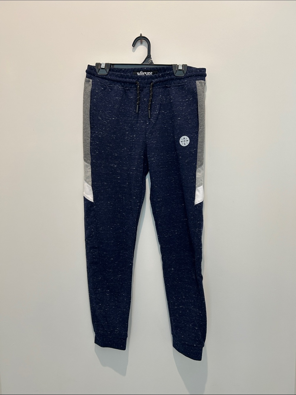 Heathered navy boys drawstring joggers